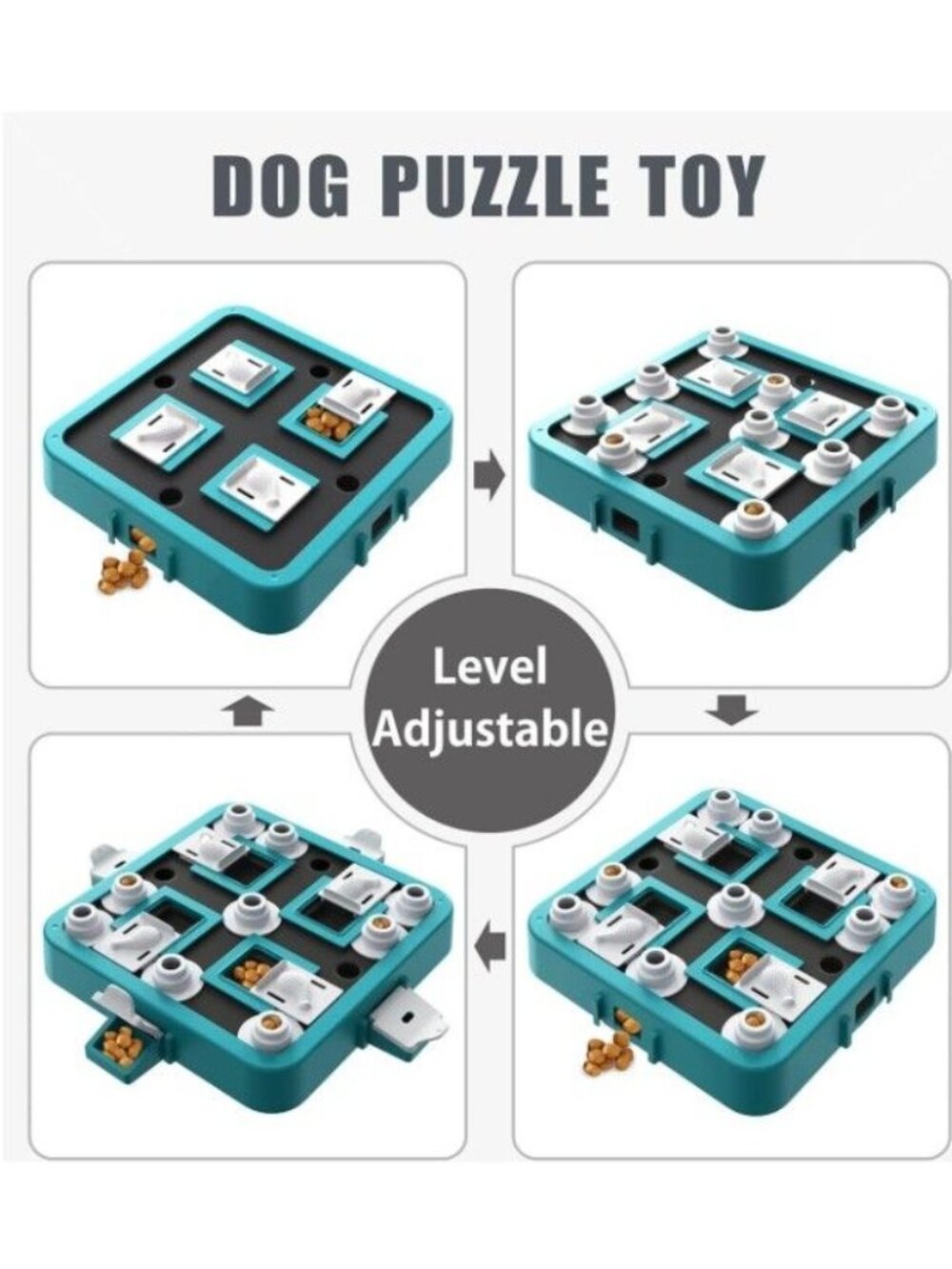 Aluckmao Dog Puzzle Toy, Adjustable Difficulty Levels Beginner to Advanced